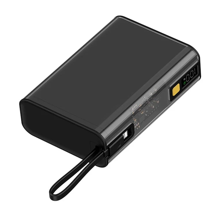 E45 20000mAh 65W Power Bank Phone Charger External Battery with Built-In Cable