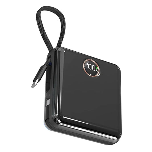 E28C 10000mAh 22.5W Power Bank Phone Charger with Type-C + 8Pin Cable