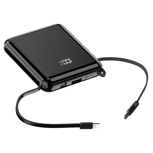 E28 10000mAh 22.5W Power Bank Portable Phone Charger with Type-C + 8Pin Cable