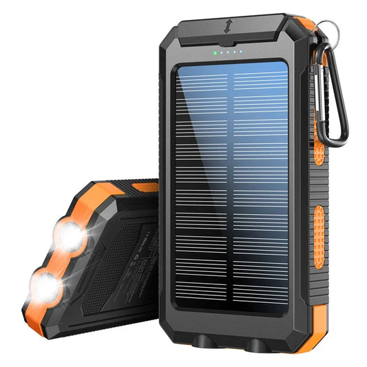 YD-886 Outdoor Solar 8000mAh Power Bank Waterproof Phone Charger External Battery with Flashlight