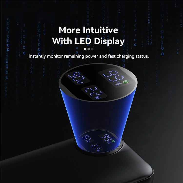 ESSAGER 20000mAh Power Bank with Type-C + iP Cables 22.5W Fast Charging Digital Display Battery Pack