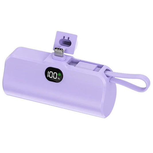 HY-0808 Mini Portable Charger 10000mAh Power Bank Battery Pack with Type-C Plug + 8-Pin Cable