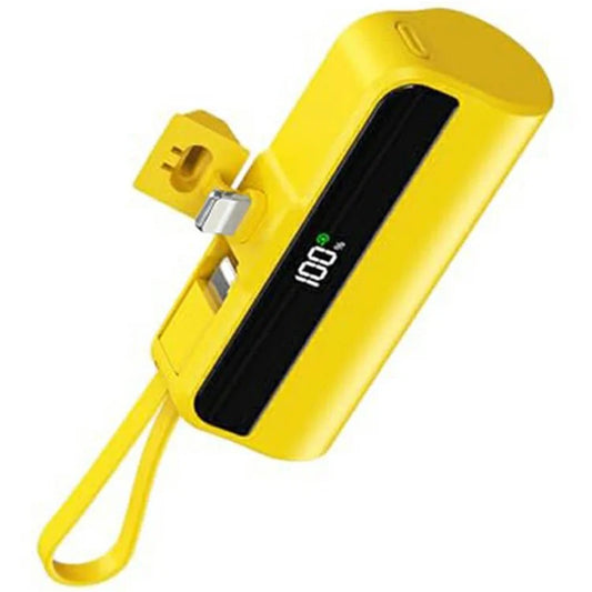 K178SS 5000mAh 22.5W Mini Power Bank 8-Pin Plug Cellphone Charger with Type-C Cable