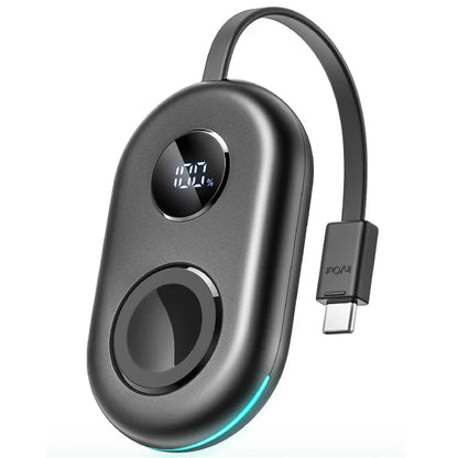JOYROOM JR-W09 Magnetic Wireless Watch Charger 2500mAh Power Bank with Built-In Type-C Cable