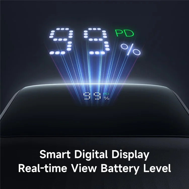 MCDODO MC-0241 Youth Series 22.5W 10000mAh Digital Display Power Bank Built-In Type-C + 8Pin Cable Phone Charger - Black