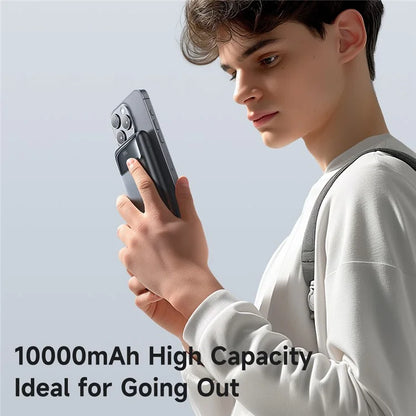 MCDODO MC-0241 Youth Series 22.5W 10000mAh Digital Display Power Bank Built-In Type-C + 8Pin Cable Phone Charger - Black
