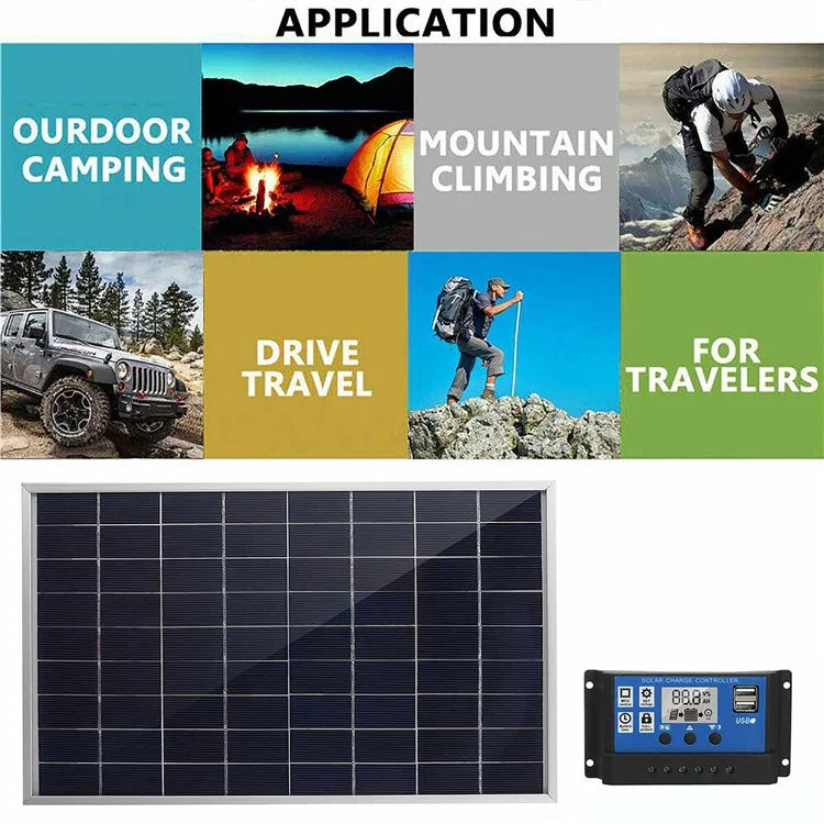 10W 12V Solar Panel Battery Charger with 20A Controller for Vehicle, Gate Opener, Electrical Fence