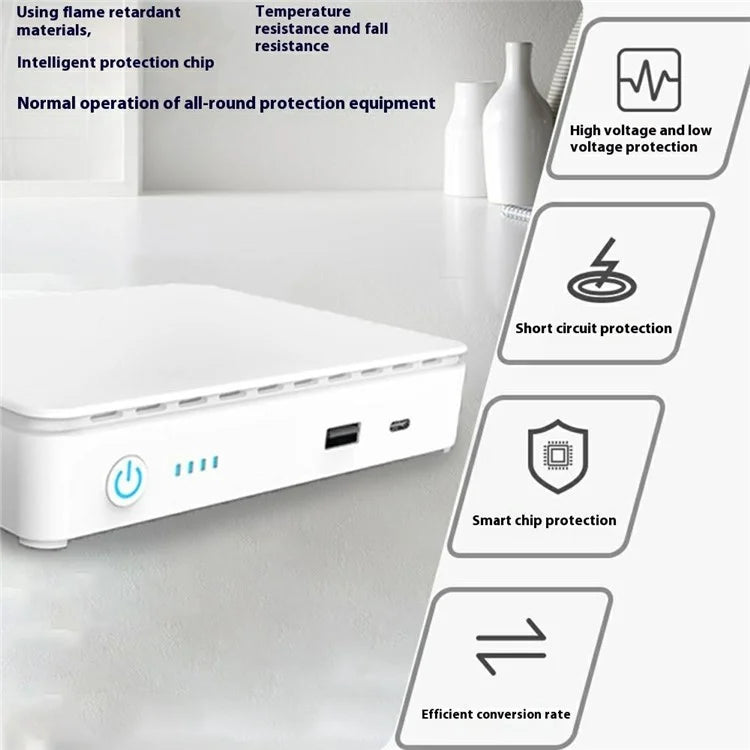 MEIND 10400mAh Mini DC UPS Uninterruptible Power Supply for Router / Optical Modem / Camera