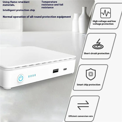 MEIND 10400mAh Mini DC UPS Uninterruptible Power Supply for Router / Optical Modem / Camera