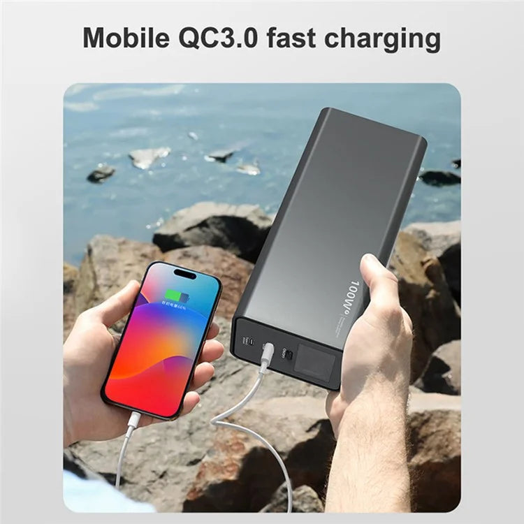 SKA100F 100W 30000mAh Power Bank 220V Outdoor Energy Storage Station for Laptop / Phone / Tablet