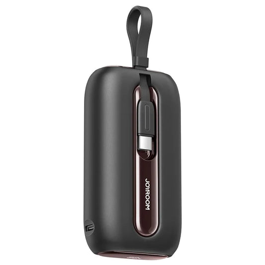 JOYROOM JR-L012 22.5W Fast Charging Power Bank 10000mAh Portable External Battery Pack Built-In iP + Type-C Cables - Black