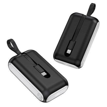 JJT-A97 10000mAh Digital Display Power Bank with Type-C + iP Cable Support 22.5W Fast Charging