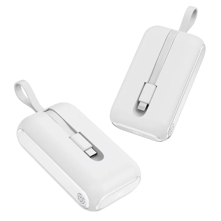 JJT-A97 10000mAh Digital Display Power Bank with Type-C + iP Cable Support 22.5W Fast Charging