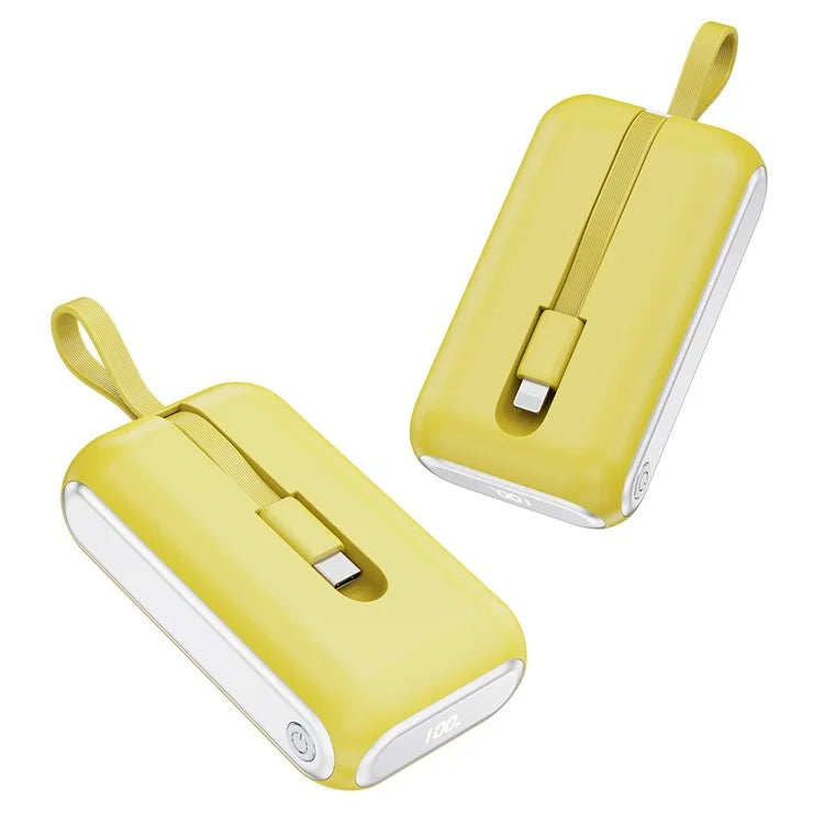 JJT-A97 10000mAh Digital Display Power Bank with Type-C + iP Cable Support 22.5W Fast Charging