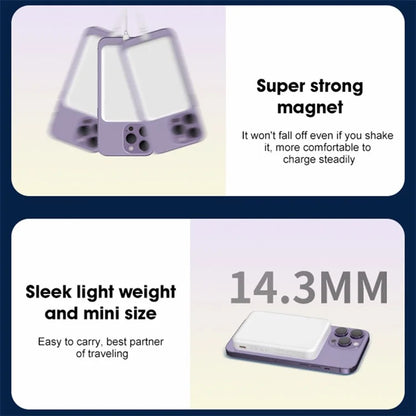 PB23 For iPhone 15 / 14 / 13 / 12 Series Magnetic Wireless Power Bank 5000mAh PD 22.5W Portable Phone Charger
