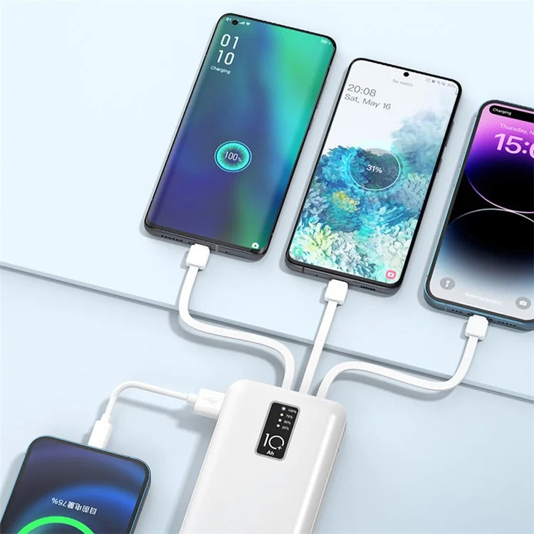 TOTU CPBL-06 Versatile Series II 10000mAh Phone Holder Power Bank Phone External Battery with Built-in Cables