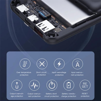 TOTU CPBL-09 Dynamic Series 10000mAh Power Bank Phone Fast Charge External Battery with Type-C / 8-Pin Cable