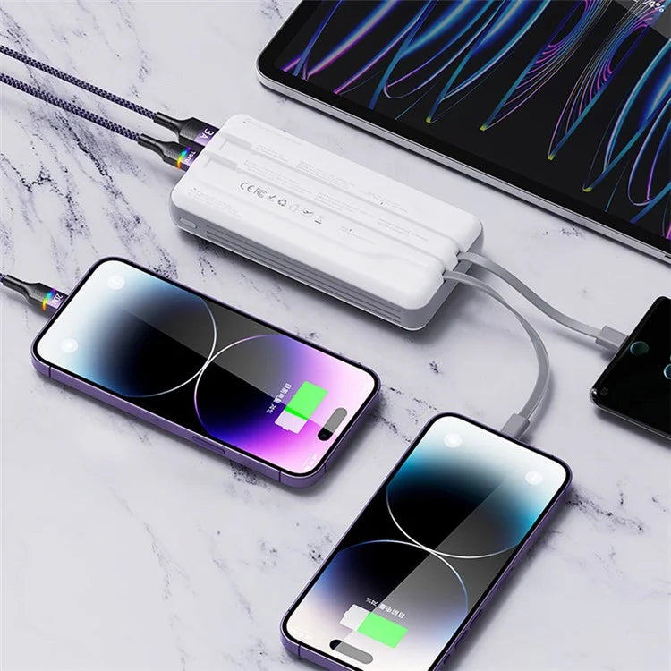 TOTU CPBL-09 Dynamic Series 10000mAh Power Bank Phone Fast Charge External Battery with Type-C / 8-Pin Cable