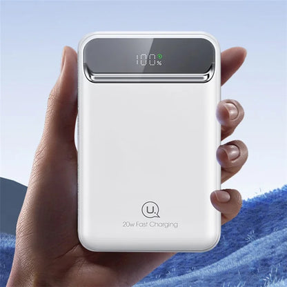 USAMS US-CD214 PB72 PD 20W + QC3.0 Dual Port Power Bank 10000mAh Portable Magnetic Wireless Charger Battery Pack