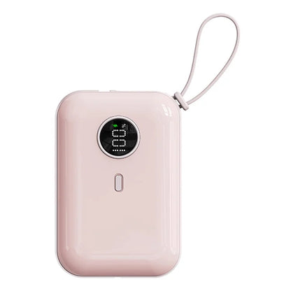 ZUZG 10000mAh Digital Display Power Bank with Type-C + iP Cable Support Fast Charging
