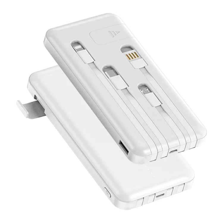 ZUZG MP-J03 Jane Series 10000mAh 4 Cabled Power Bank Portable Phone Charger Battery Pack with Phone Holder