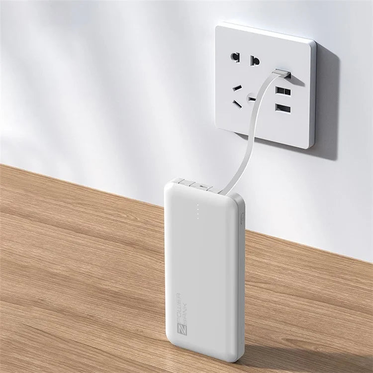 ZUZG MP-J03 Jane Series 10000mAh 4 Cabled Power Bank Portable Phone Charger Battery Pack with Phone Holder