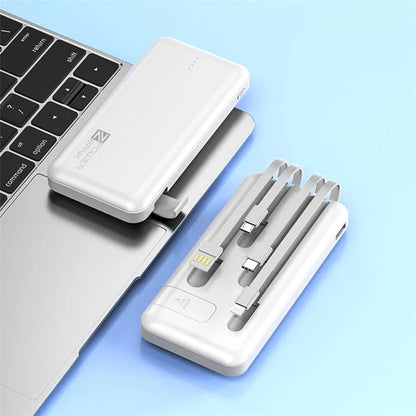 ZUZG MP-J03 Jane Series 10000mAh 4 Cabled Power Bank Portable Phone Charger Battery Pack with Phone Holder