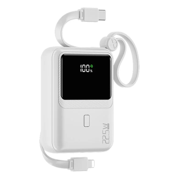 ZUZG ZP-J45X 22.5W+PD 20W Cabled Super Fast Charging Power Bank 10000mAh Portable Phone Charger