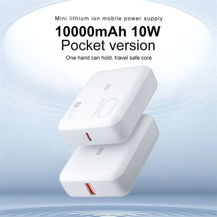 ZUZG MP-J06 Mini Lithium-Ion Power Bank Portable Phone Charger 10000mAh 10W Pocket Battery Pack