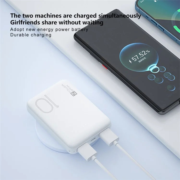 ZUZG MP-J06 Mini Lithium-Ion Power Bank Portable Phone Charger 10000mAh 10W Pocket Battery Pack
