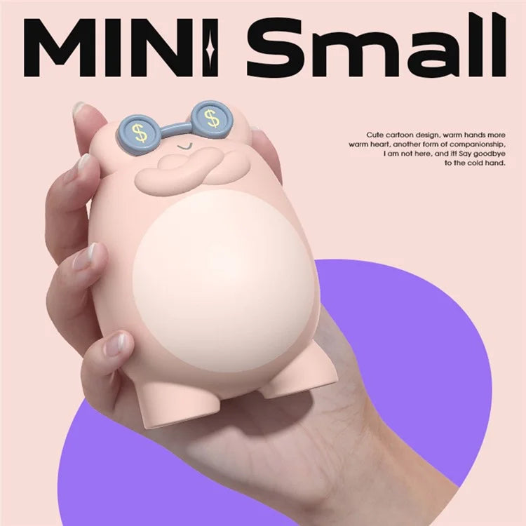 Cute Frog Shape Heating Power Bank 5600mAh Portable Phone Charger Hand Warmer Battery Pack