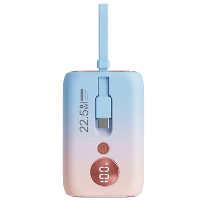 ROISKIN K0092 10000mAh Cabled Power Bank Digital Display Portable Phone Battery Pack
