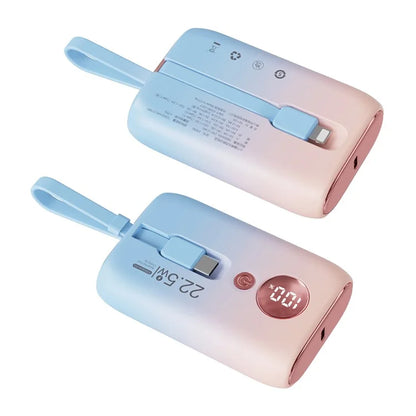 ROISKIN K0092 10000mAh Cabled Power Bank Digital Display Portable Phone Battery Pack