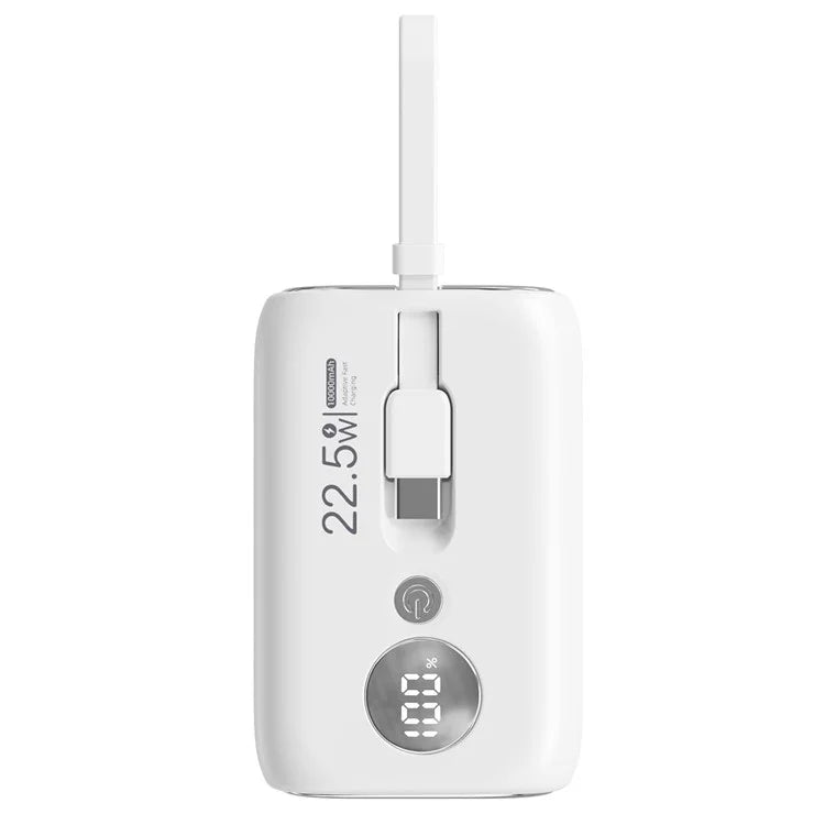 ROISKIN K0092 10000mAh Cabled Power Bank Digital Display Portable Phone Battery Pack