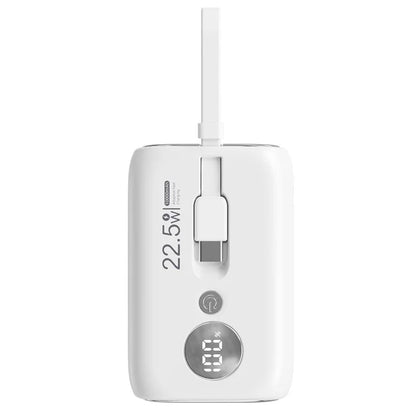 ROISKIN K0092 10000mAh Cabled Power Bank Digital Display Portable Phone Battery Pack