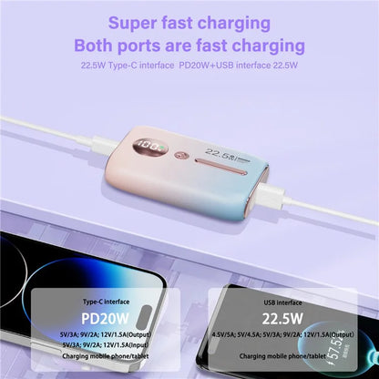 ROISKIN K0093 10000mAh Portable Power Bank Digital Display Cell Phone External Battery Pack
