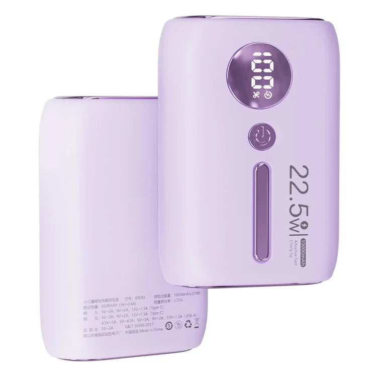 ROISKIN K0093 10000mAh Portable Power Bank Digital Display Cell Phone External Battery Pack
