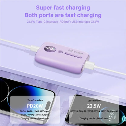 ROISKIN K0093 10000mAh Portable Power Bank Digital Display Cell Phone External Battery Pack