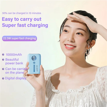 ROISKIN K0093 10000mAh Portable Power Bank Digital Display Cell Phone External Battery Pack