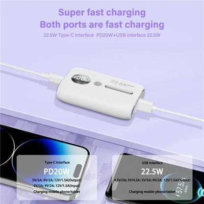ROISKIN K0093 10000mAh Portable Power Bank Digital Display Cell Phone External Battery Pack