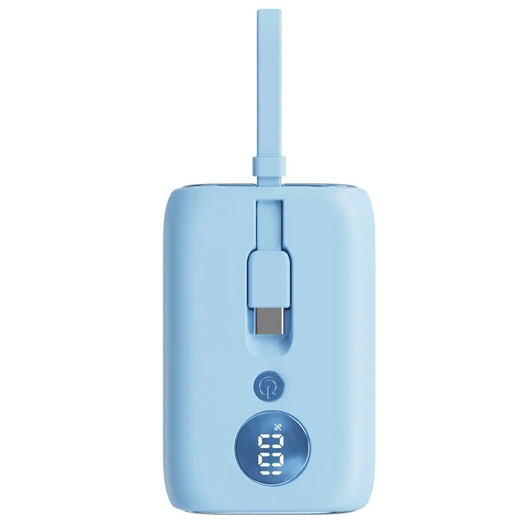 ROISKIN K0094 10000mAh Cabled Power Bank Digital Display Phone Charger Portable Battery Pack