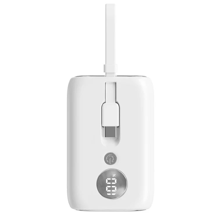 ROISKIN K0094 10000mAh Cabled Power Bank Digital Display Phone Charger Portable Battery Pack