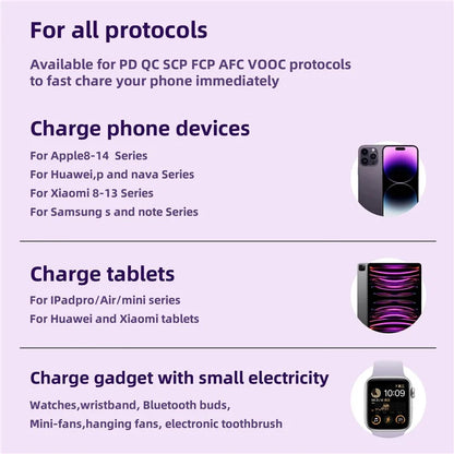 ROISKIN K0094 10000mAh Cabled Power Bank Digital Display Phone Charger Portable Battery Pack