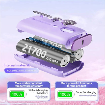ROISKIN K0095 10000mAh Digital Display Power Bank Portable Cell Phone Charger External Battery Pack
