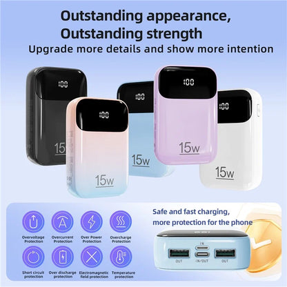 ROISKIN K0090 20000mAh Power Bank Phone Charger External Battery with iP /  Type-C Cable