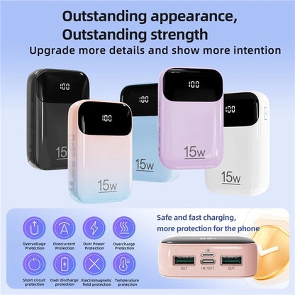 ROISKIN K0090 20000mAh Power Bank Phone Charger External Battery with iP /  Type-C Cable