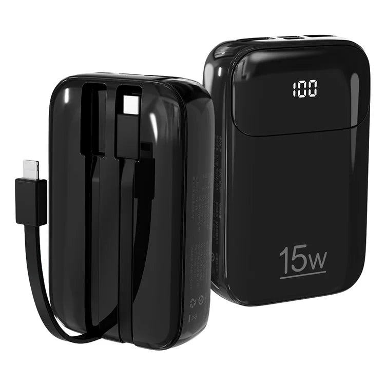 ROISKIN K0090 20000mAh Power Bank Phone Charger External Battery with iP /  Type-C Cable