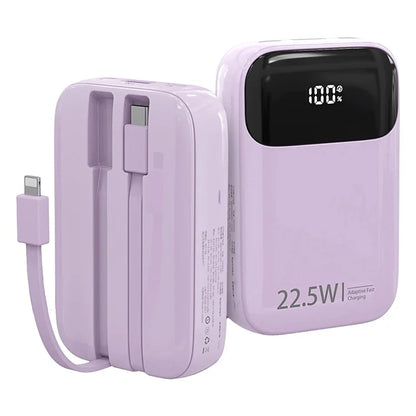 ROISKIN K0088 20000mAh Power Bank Digital Display Phone External Battery with iP /  Type-C Cable