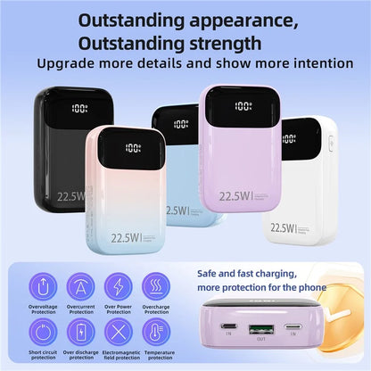 ROISKIN K0088 20000mAh Power Bank Digital Display Phone External Battery with iP /  Type-C Cable