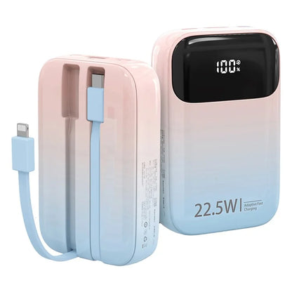 ROISKIN K0088 20000mAh Power Bank Digital Display Phone External Battery with iP /  Type-C Cable